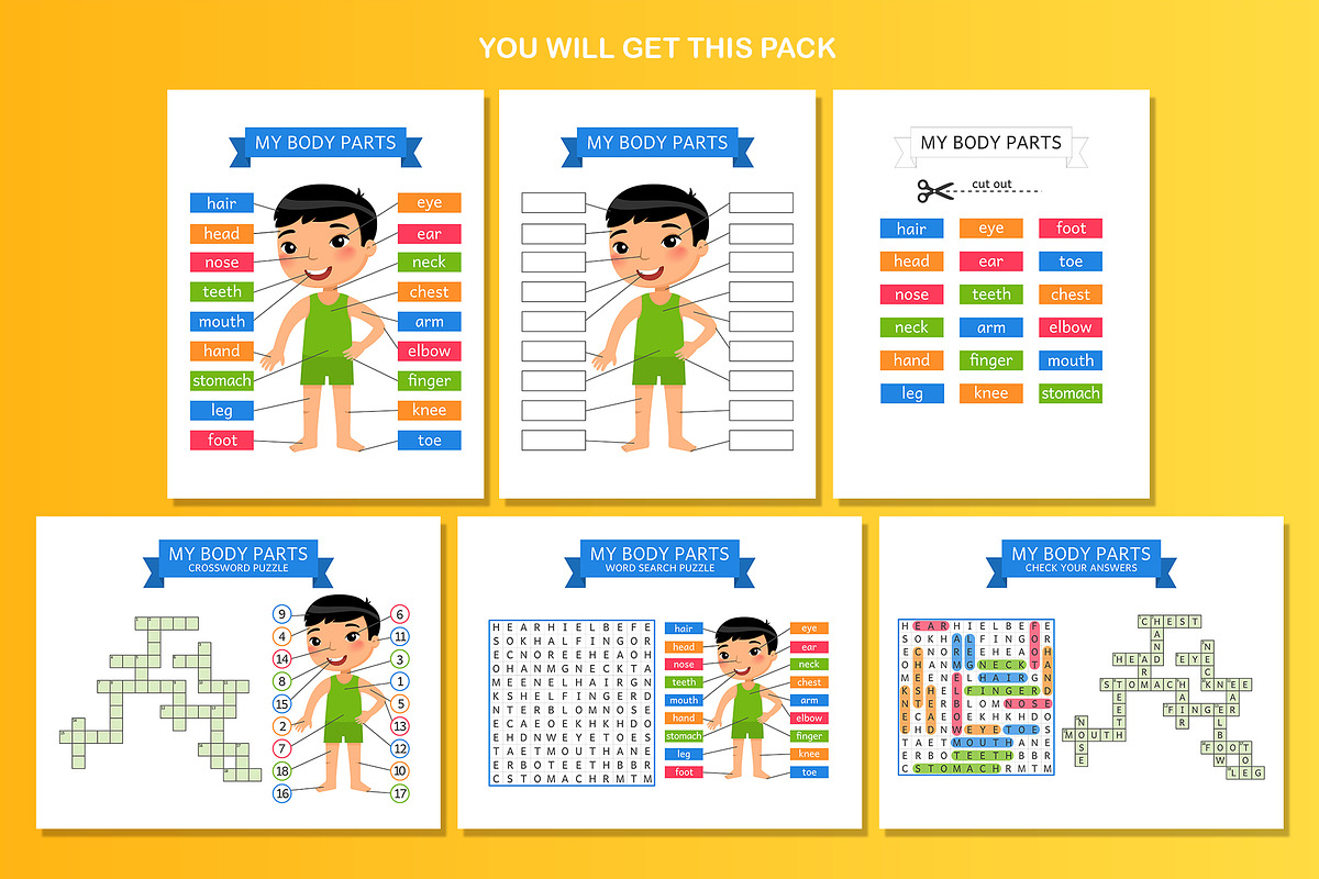 My Body Parts – Printable Learning C, an Education Illustration by Valin Malin (Photo 2 of 7)