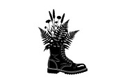 Floral Boot Silhouette Bundle, an Illustration by Gaye Art (Thumbnail 19 of 31)