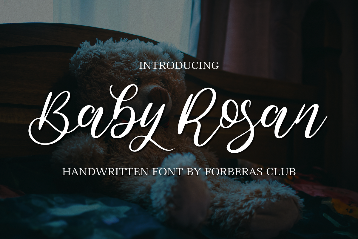 Baby Rosan | Handwriten Font, a Script Font by Forberas Club (Photo 1 of 7)