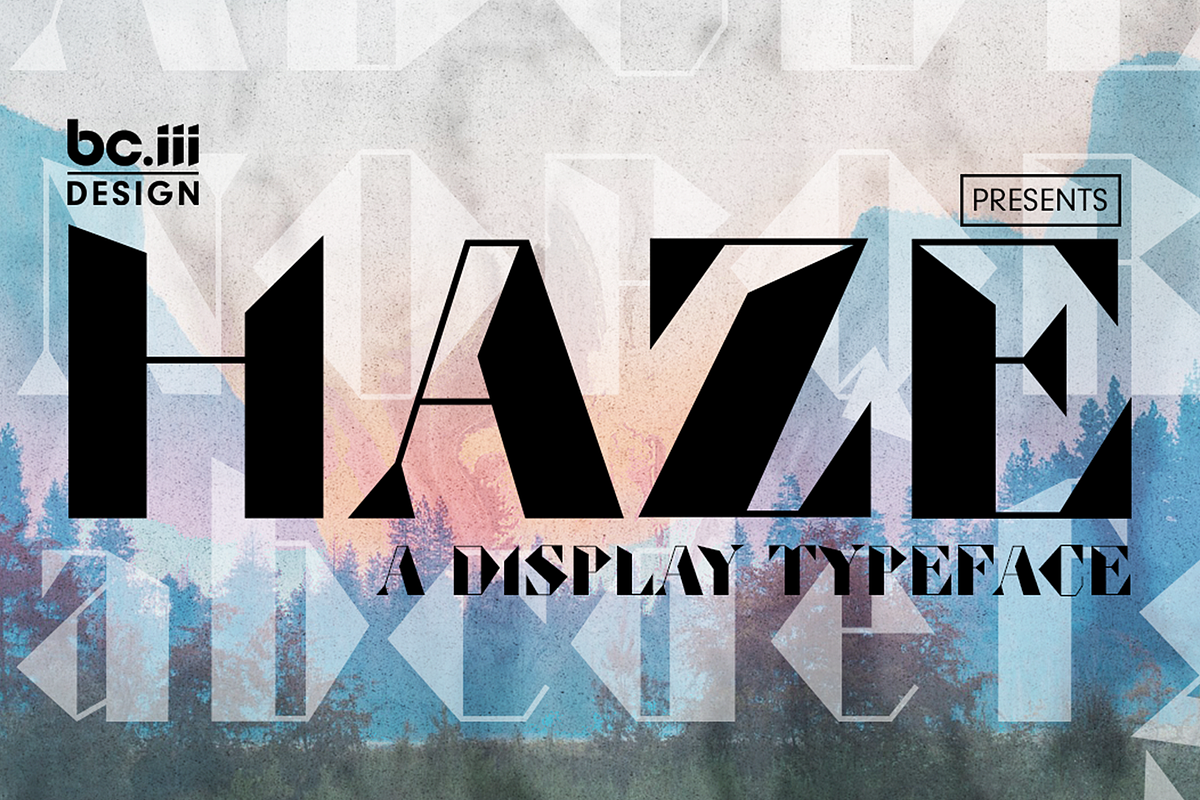 Haze Display Typeface, a Serif Font by bciii design