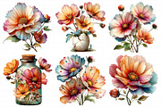 Spring Cosmos Flower Clipart Bundle, an Illustration by Daily.Designs (Thumbnail 7 of 8)