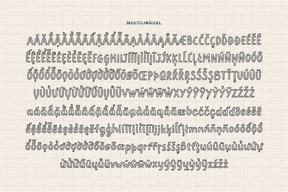 Elastique Stylo Spike - Outline Font, a Slab Serif Font by type peace (Photo 12 of 14)