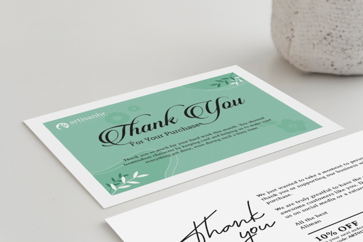 Thank you card Template, a Business Card Template by artisanHR (Photo 4 of 4)