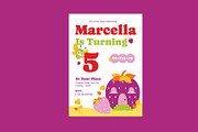 Kids Birthday Invitation Fruit Theme, a Card Template by Neermana (Thumbnail 3 of 4)