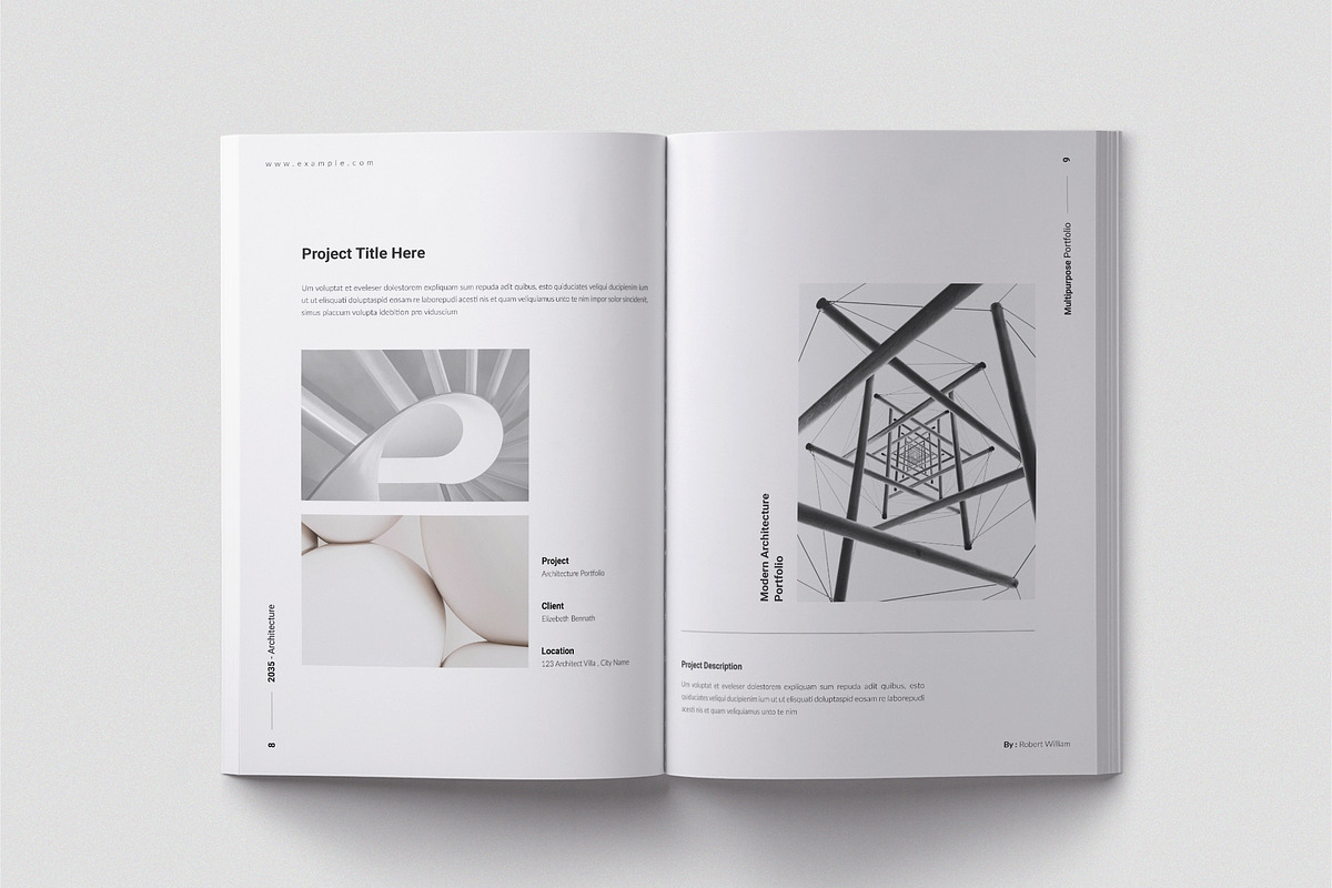 Architecture Portfolio Brochure, a Brochure Template by TemplateFolio-Shop (Photo 6 of 13)