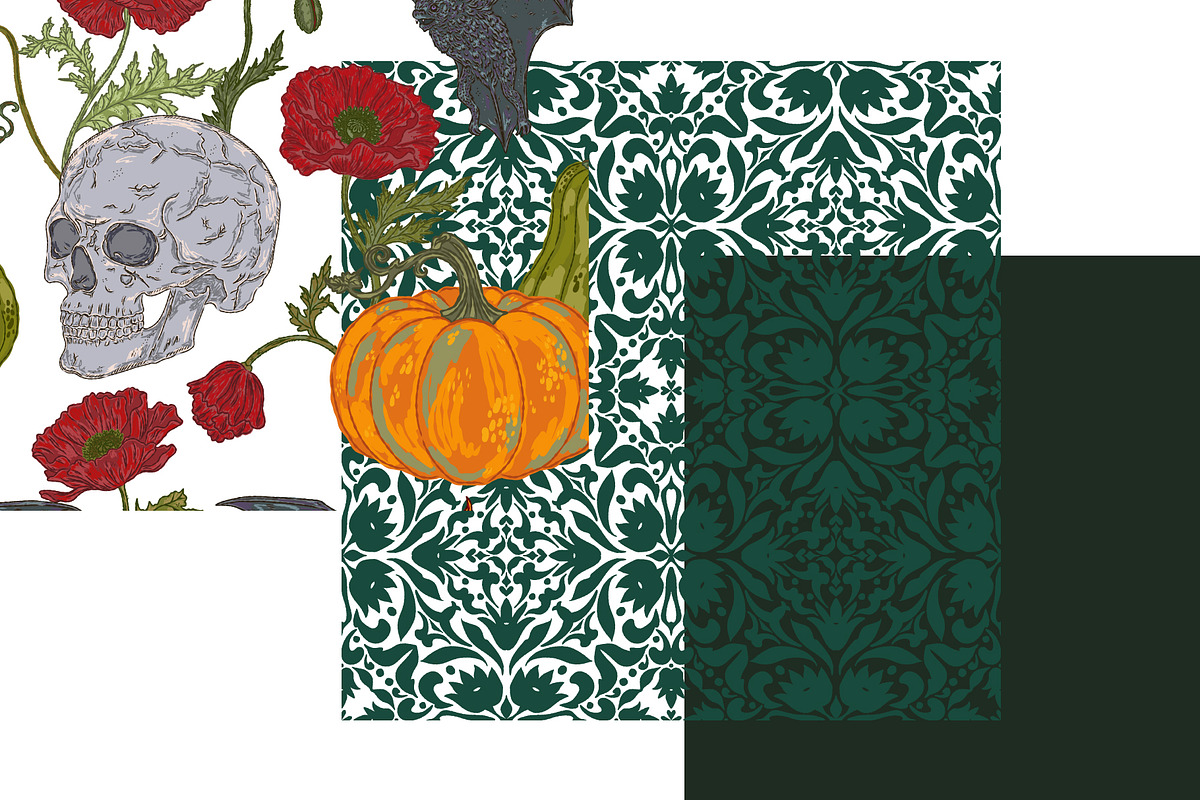 Gothic Harvest Garden Pattern, a Pattern Graphic by NayaChu (Photo 9 of 9)