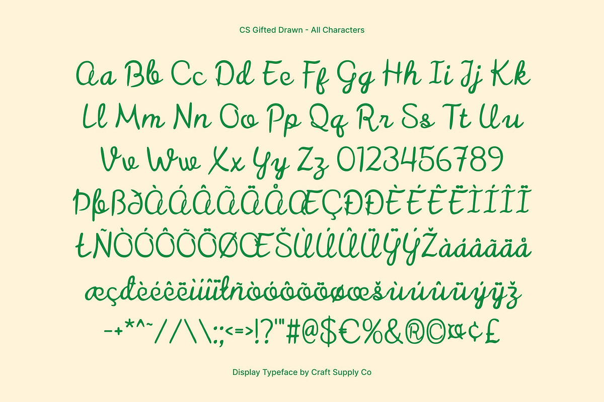 CS Gifted Drawn, a Script Font by Craft Supply Co. (Photo 8 of 8)