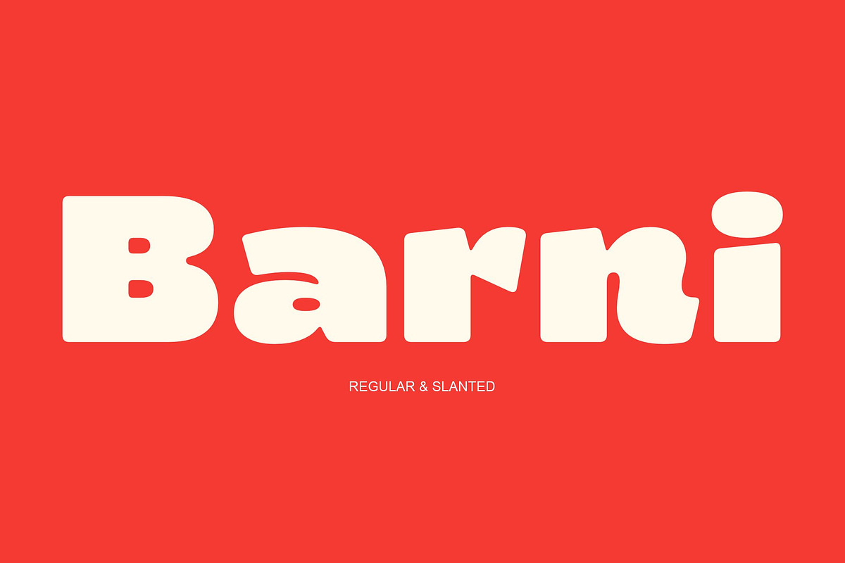 Barni – Bold Retro Groovy Font, a Font by Genetype (Photo 1 of 10)