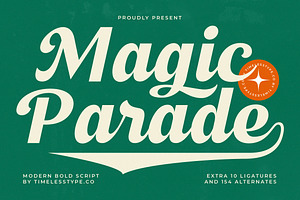 Magic Parade Bold Modern Script, a Script Font by timelesstype.co