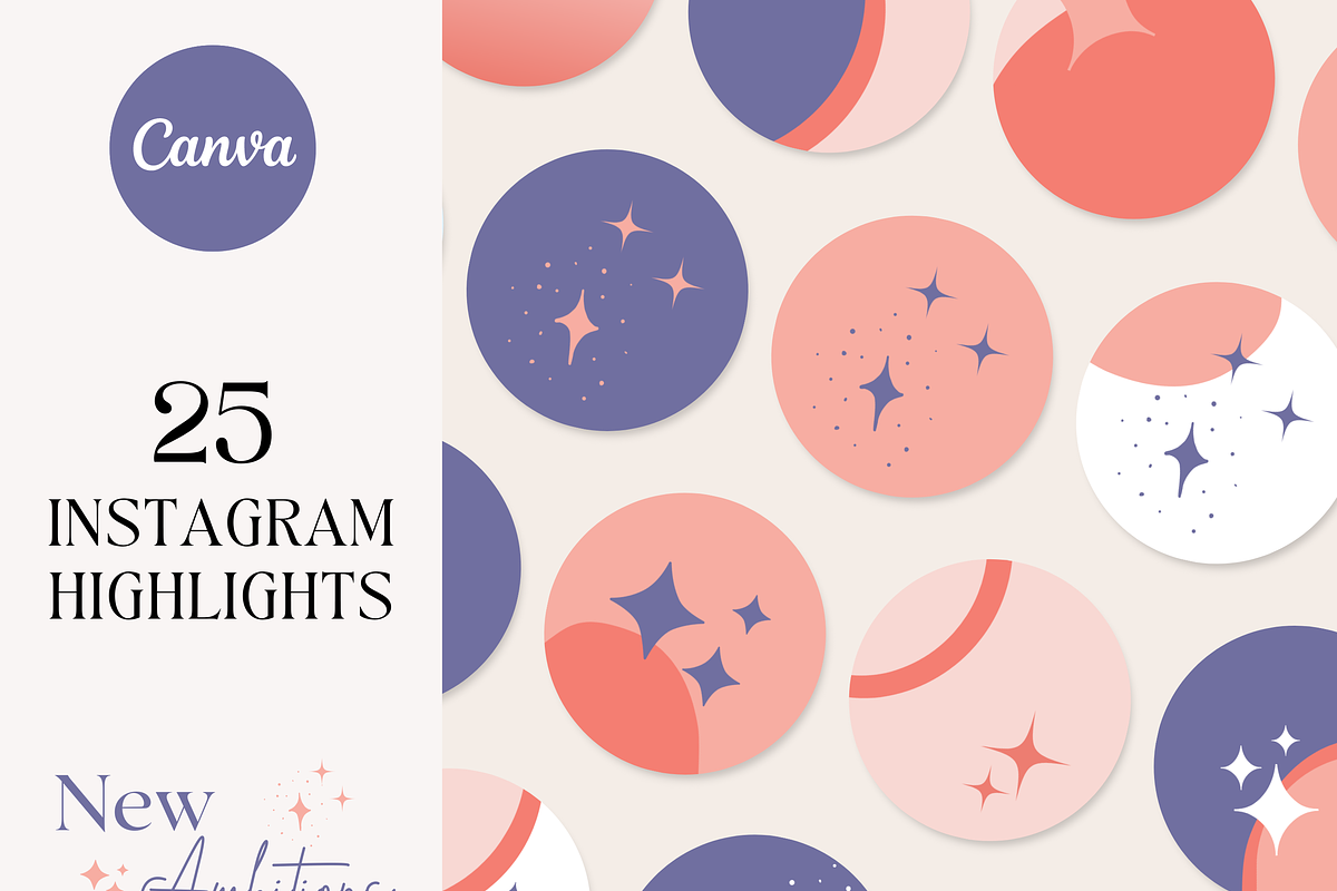 Instagram Highlights Icon Bold Canva, a Social Media Template by HerstedHertz (Photo 1 of 5)