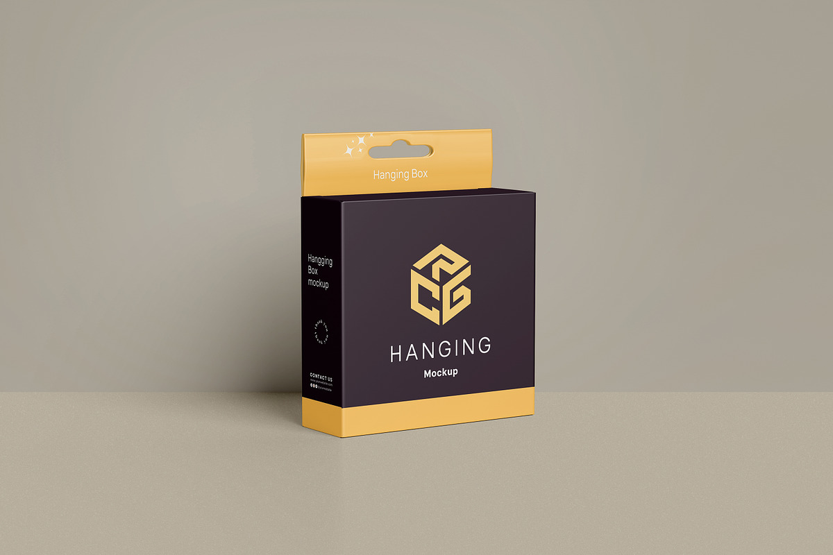Hanging Box Mockup, a Packaging Mockup by Pexelcorner (Photo 3 of 9)