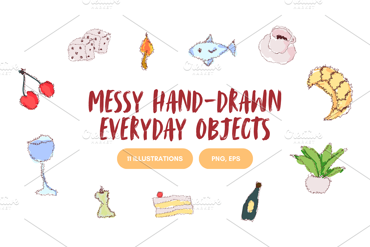 Everyday Objects Illustrations, an Object Illustration by JuliesDesign (Photo 1 of 7)