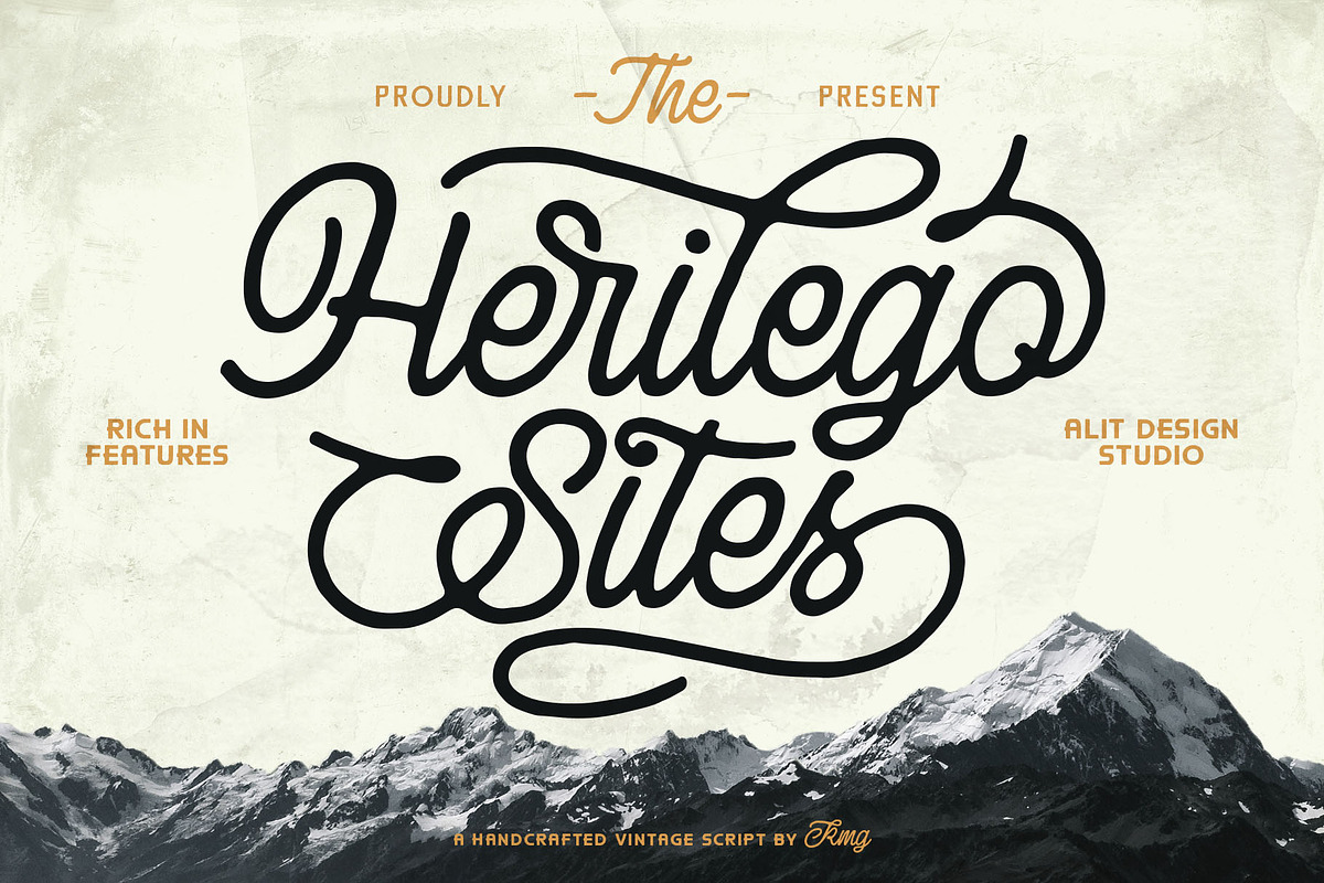 Herilego Sites Typeface, a Script Font by alit design (Photo 1 of 17)