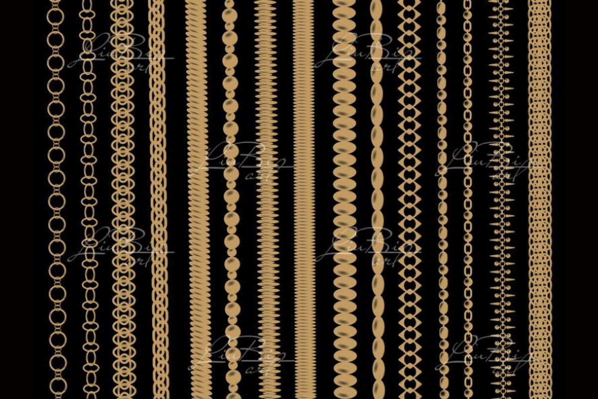 30 Procreate Chains Brushes Set, a Brush Add-On by LiuBi Art (Photo 4 of 4)