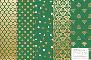 Gold Foil Digital Papers in Emerald, a Pattern Graphic by Amanda Ilkov (Thumbnail 3 of 4)