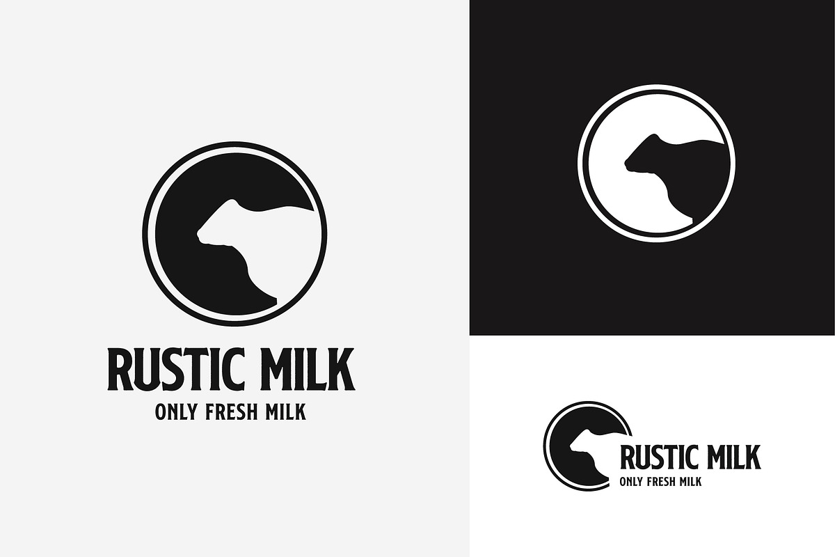simple emblem cattle farm logo icon, a Branding & Logo Template by Pyruos ID