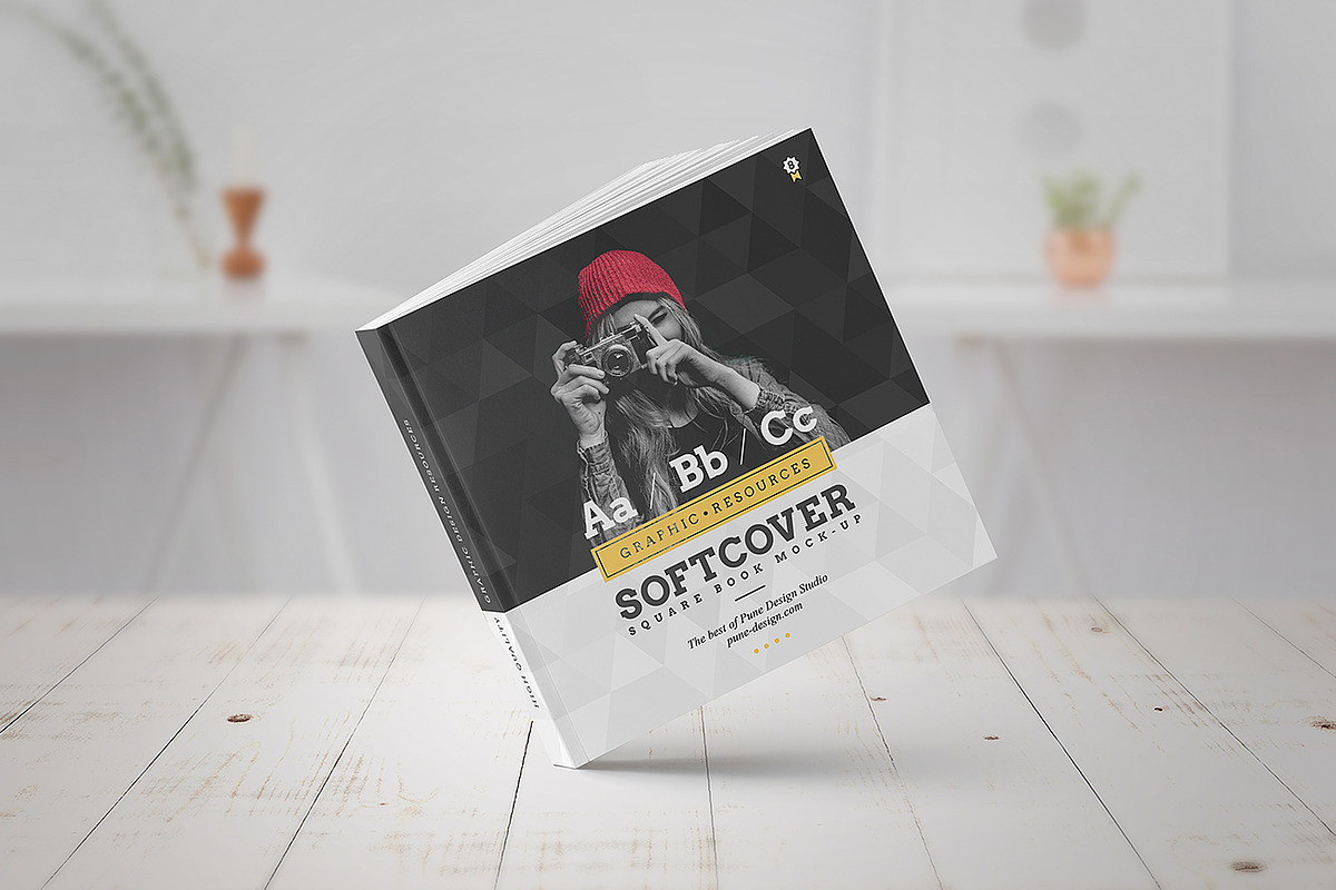 Softcover Square Book Mock-Up, a Books & Magazine Mockup by PuneDesign (Photo 3 of 11)