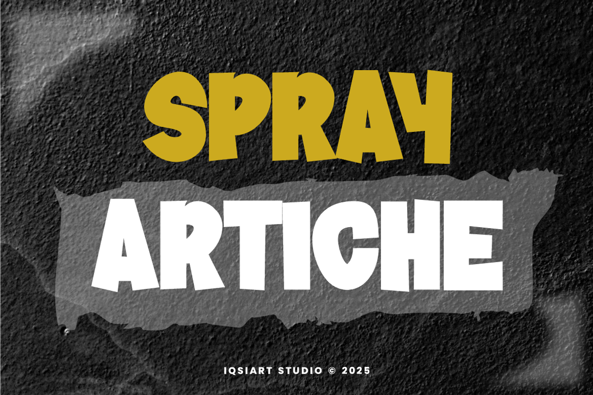 Spray Artiche - Modern Sans Font, a Sans Serif Font by Iqsiart Studio (Photo 1 of 6)