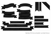 Black Ribbon Banner Clipart, an Illustration by Amanda Ilkov (Thumbnail 4 of 4)
