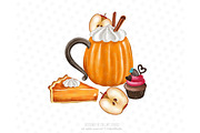 Fall Clipart, Autumn fashion, a Food Illustration by Collart Studio (Thumbnail 8 of 11)