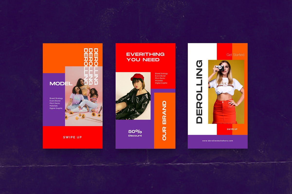 DEROLL - Social media Pack, a Social Media Template by Dirtytemp Studio (Photo 9 of 13)