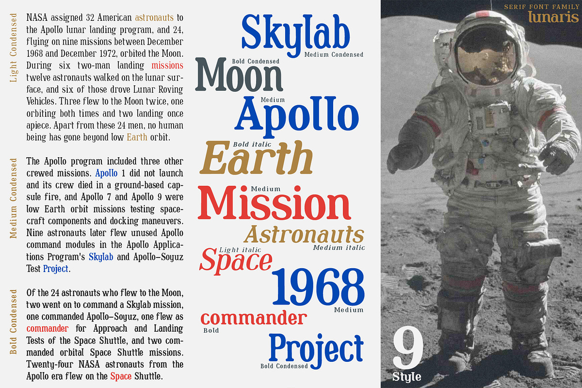 Lunaris - Serif Font Family preview 8
