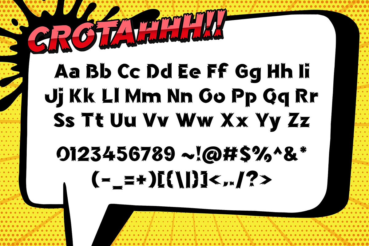 The Crotah Comic Style Font, a Sans Serif Font by alit design (Photo 5 of 16)