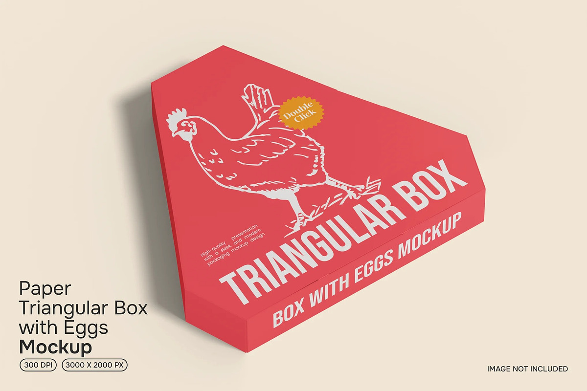 Paper Triangular Box Eggs Mockup, a Packaging Mockup by renderstockmarket