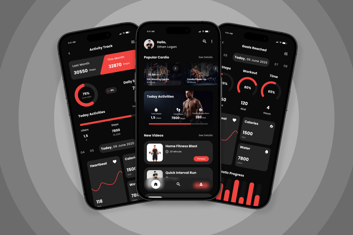 Bodyforge - Fitness Tracker App, an App Template by productype1 (Photo 4 of 5)