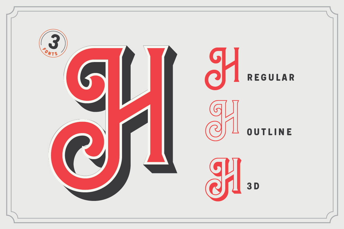 Heralon – Layered Vintage Font, a Serif Font by Typebae (Photo 2 of 8)
