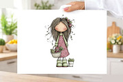 Whimsical Little Girls Gardening C, an Empty State Illustration by SVGArt (Thumbnail 8 of 9)