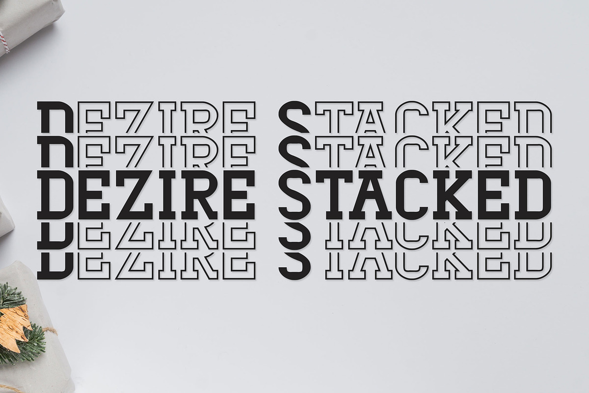 Dezire Stacked - Mirrored Font