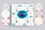 Sea journey. Summer watercolor set, an Object Illustration by VerAna (Thumbnail 10 of 19)
