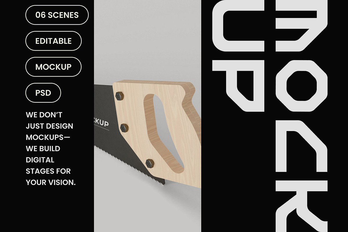 Hand Saw Mockup, an Illustration by hiddemaru (Photo 4 of 4)