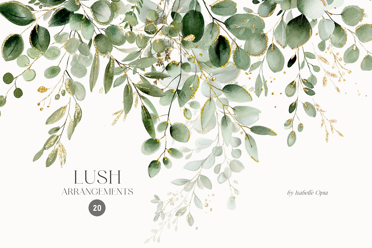 LUSH - Eucalyptus and Gold, a Decorative Illustration by Isabelle Salem (Photo 5 of 7)