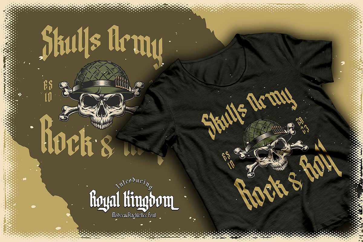 Royal Kingdom - Blackletter Font, a Blackletter Font by Pixesia Studio (Photo 2 of 10)