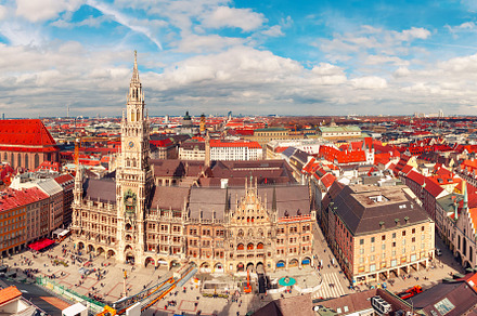 Aerial panoramic view of old town munich germany stock photo containing, an Architecture Photo by kavalenkava