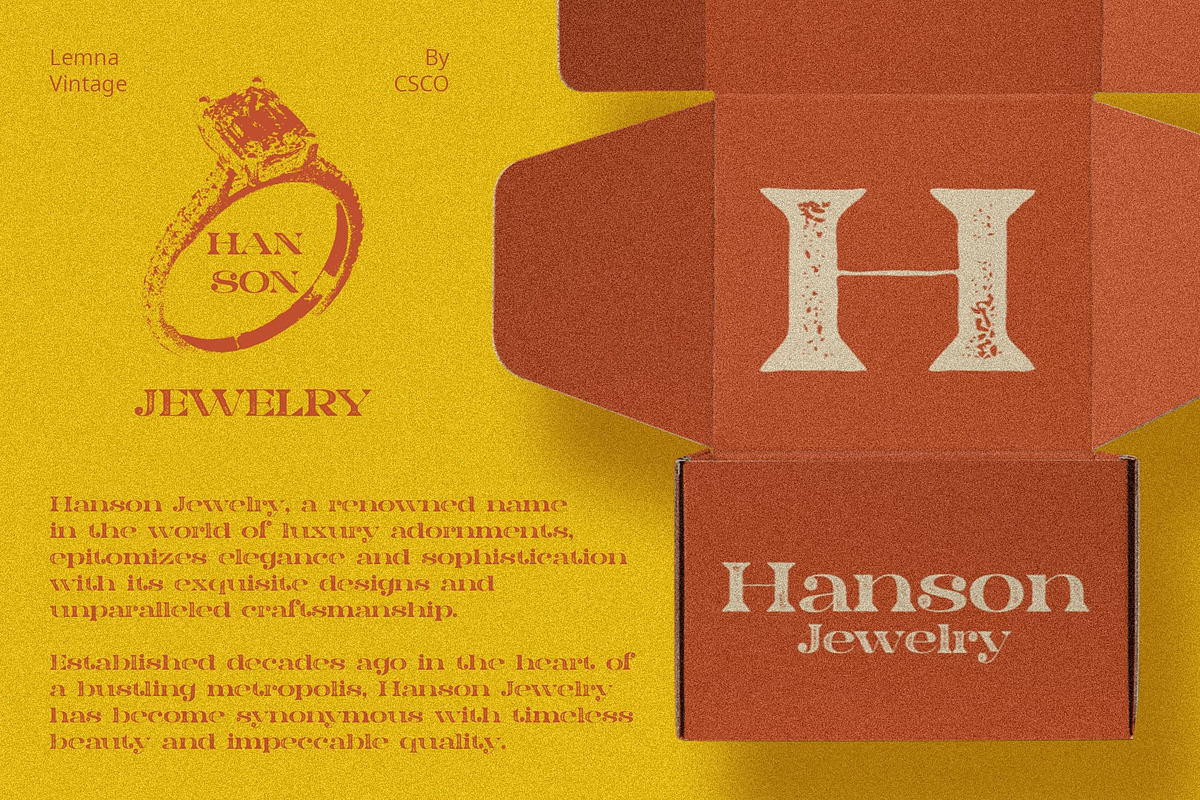 Lamna Vintage, a Sans Serif Font by Craft Supply Co. (Photo 4 of 8)
