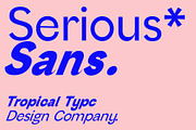 Serious Sans - Modern Typeface, a Sans Serif Font by Tropical Type (Thumbnail 1 of 13)