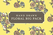 Hand Drawn Floral Big Pack, a Pattern Graphic by Ariel Tyndell Design (Thumbnail 1 of 7)