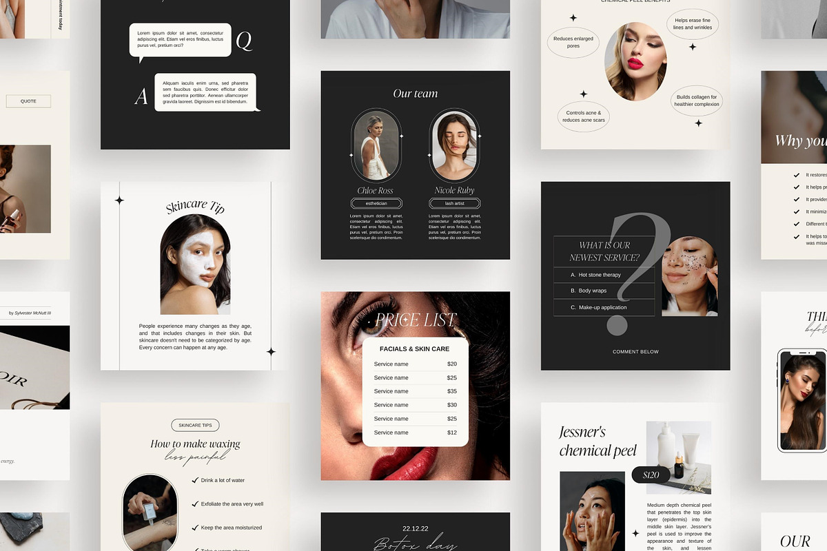 Esthetician Instagram templates, a Social Media Template by LiliesandBerries (Photo 10 of 22)