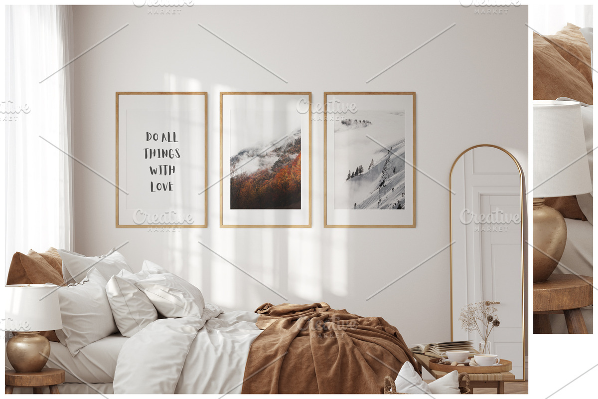 Frame & Wall Mockup Bundle - Sunny, a Print Template by Yuri-U (Photo 5 of 13)