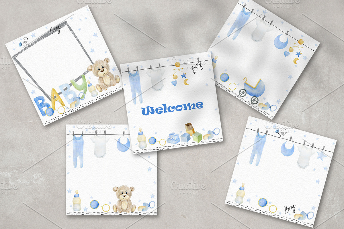 Baby boy and girl clipart., an Object Illustration by TaPilipa (Photo 14 of 15)