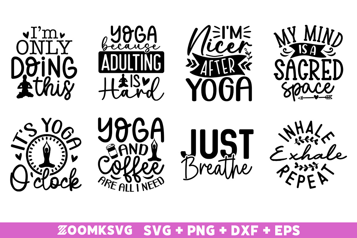 Yoga Bundle, Yoga SVG Bundle, an Illustration by ZoomkSVG (Photo 3 of 7)