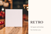 Retro 5x5 Square Card Mockup, a Product Mockup by Serenefeeling (Thumbnail 1 of 6)