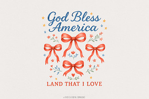 God Bless America PNG, Coquette 4th, an Illustration by SharpMarketplace