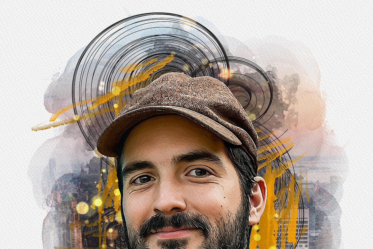 Abstract Portrait Watercolor Art, an Action Add-On by Photoshop Action (Photo 18 of 21)
