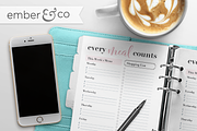 Meal Planner Printable, 4 Sizes, a Templates & Theme by Ember & Co (Thumbnail 1 of 6)