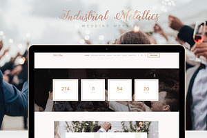 Industrial Metallics Wedding Website