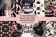 Black Friday Black & Pink Background, a Background Graphic by NadiaTheronArt (Thumbnail 1 of 5)